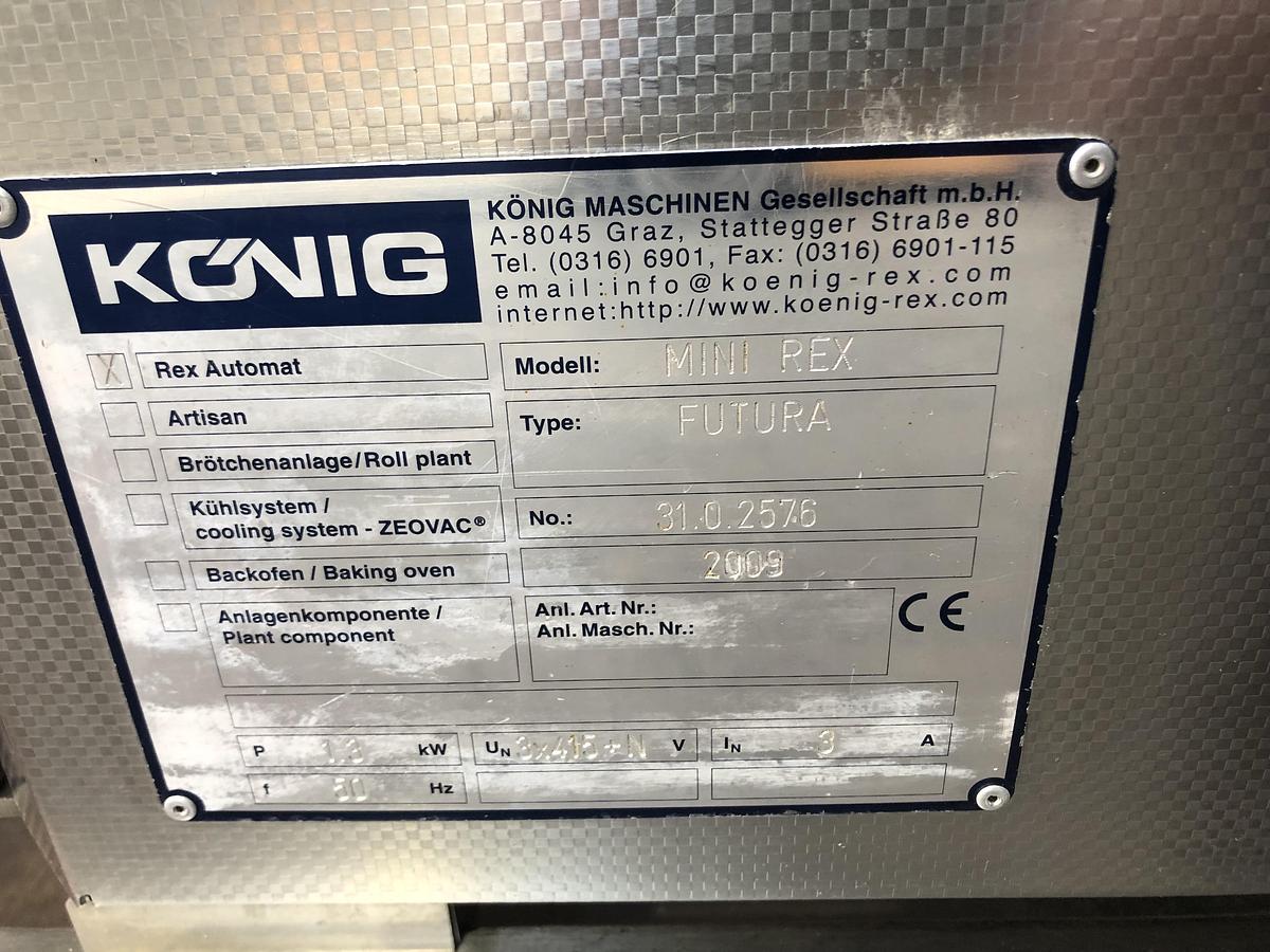 Refurbished Konig Mini Rex Futura, 2 Pocket Roll Plant with forming station, fully remanufactured, like new