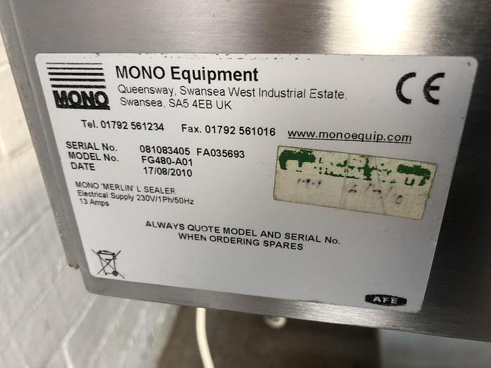 Used Bluebird Merlin L Sealer, 400mm x 400mm seal area