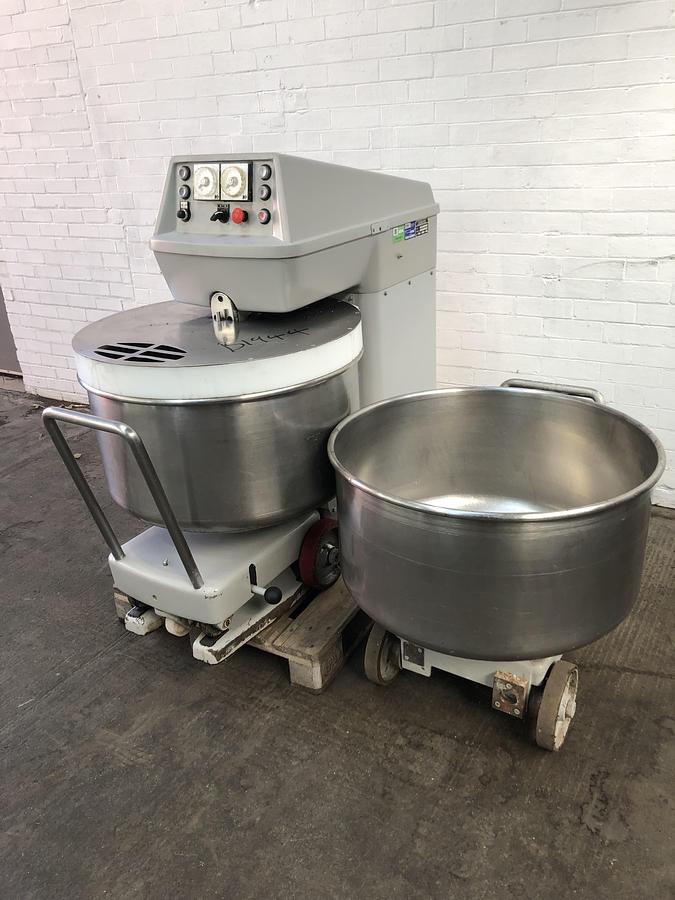 Used Kemper ST75A, 120kg (dough capacity) Spiral Mixer, 2 speed, 2 timers, supplied with 2 bowls