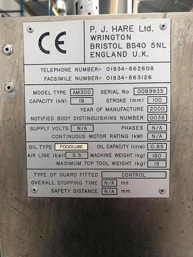 Used 2000 John Hunts AM300 Pie Press