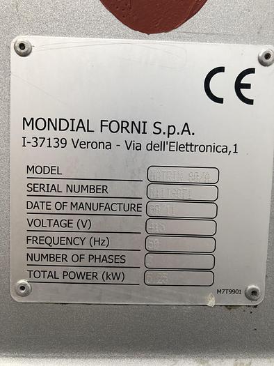 Used Mondial Forni Matrix 120/A, 120kg (dough capacity) Spiral Mixer, 2 speed, touch panel