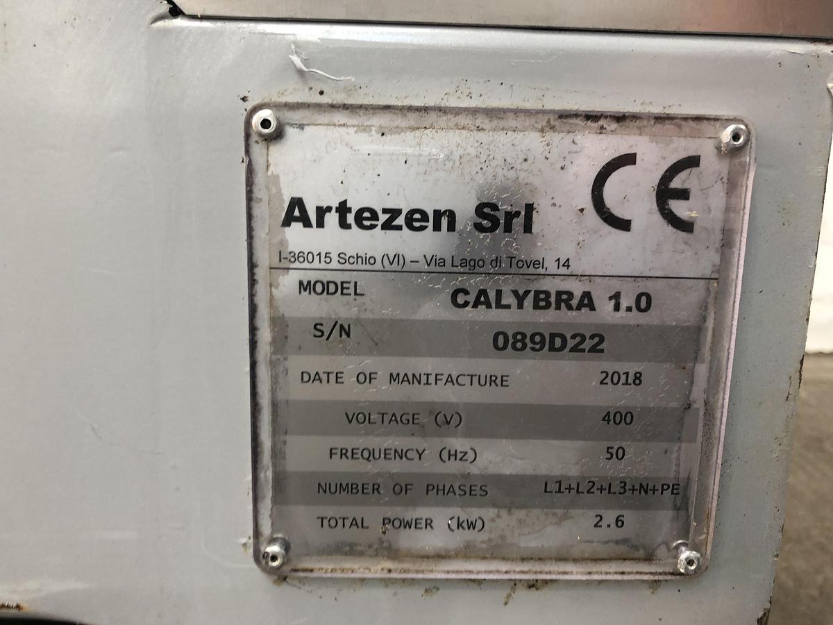 Used Artezen Calybra 1.0 Volumetric Dough Divider, 260-1050g New Belt Fitted