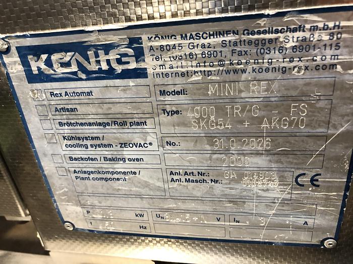Refurbished 2006 Konig Mini Rex 4000