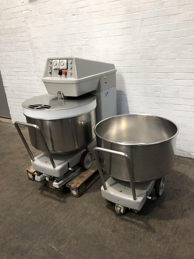 Used Kemper ST75A, 120kg (dough capacity) Spiral Mixer, 2 speed, 2 timers, supplied with 2 bowls