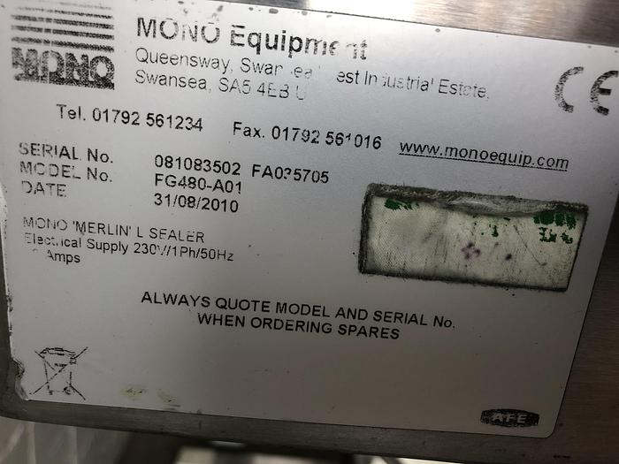 Used Mono FG 480-A01 L Sealer 400mm x 400mm seal area