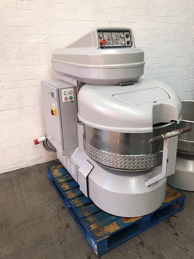 Used Mondial Forni ISE 120, 120kg (dough capacity) Spiral Mixer, 2 speed, 2 timers, supplied with 2 removable bowls