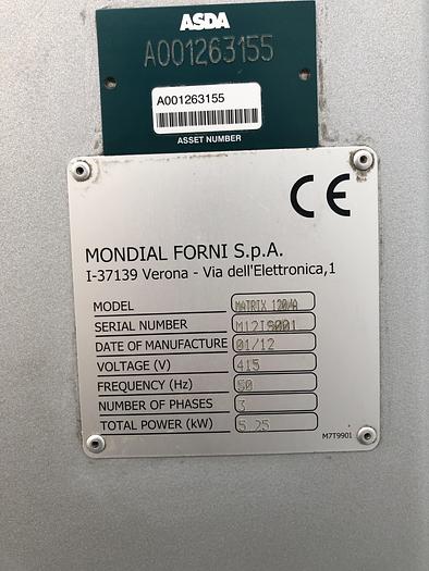 Used Mondial Forni Matrix 120/A