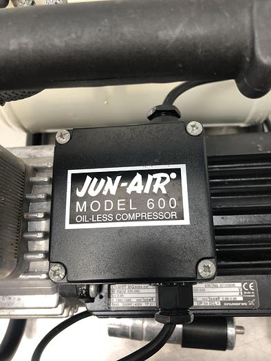Used Jun Air Model 600 Oil Less Air Compressor