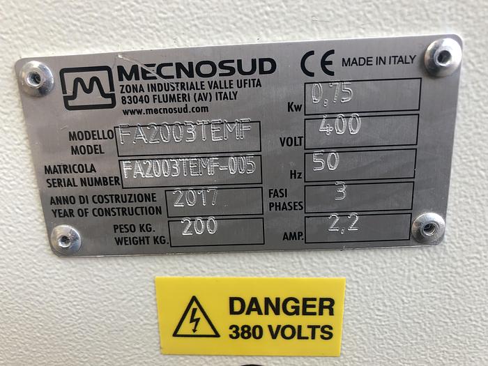 Used Mecnosud 30" Long French Stick/ Baguette Molder on Stand