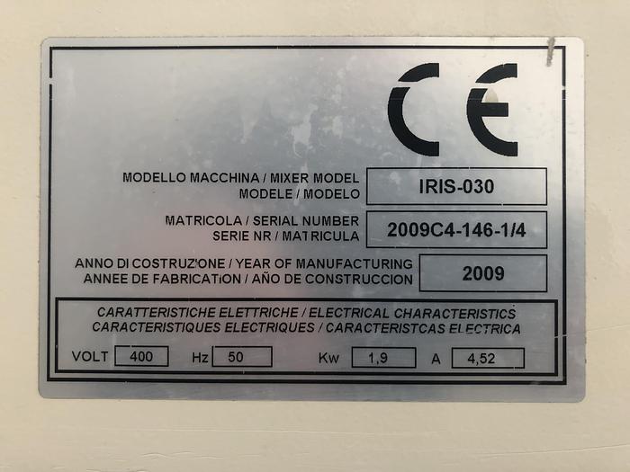 Used Logludice Forni Iris 30KG Spiral Mixer Product Code- SM12