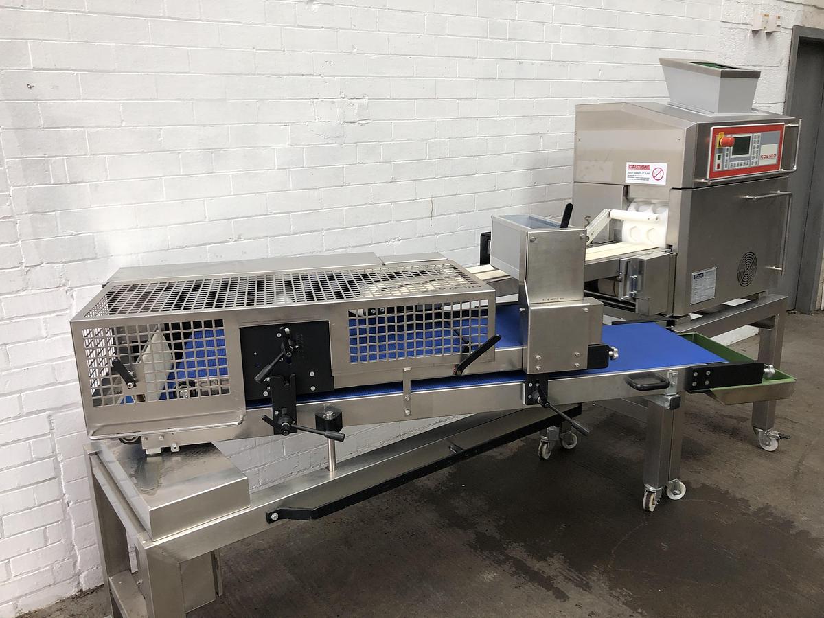 Used Konig Mini Rex 4000, 2 pocket roll plant with forming station, fully refurbished with new belts