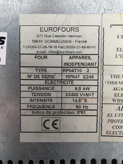 Used Euro Fours Single 4 Tray Bake Off Oven