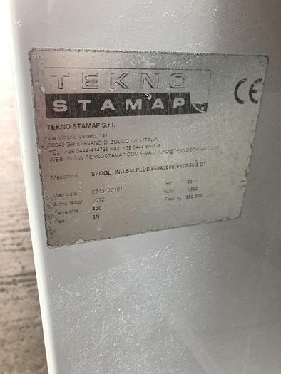 Used Tekno Stamap SFOGL IND. SM. PLUS 650 X 2000 V4CO 50/3 DT Pastry Sheeter