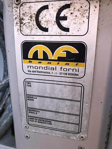 Used Mondial Forni ISE 120, 120kg (dough capacity) Spiral Mixer, 2 speed, 2 timers, supplied with 2 removable bowls