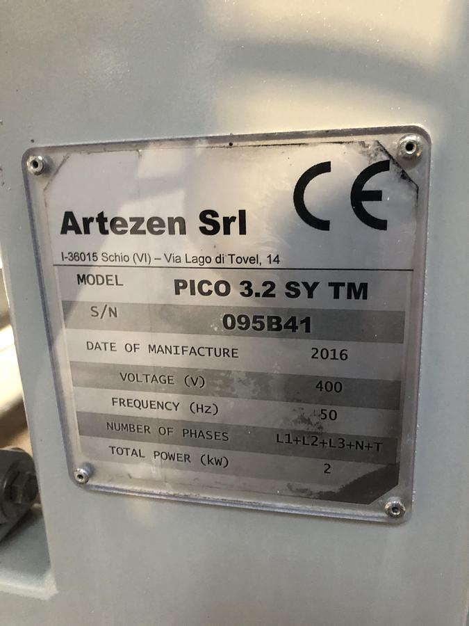 Used Artezen POCO 3.2SY TM, 2 pocket Roll Plant, with pinner and finger roll attachment, 20-120g