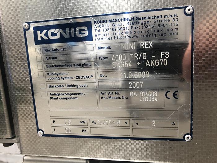 Refurbished 2007 Konig Mini Rex 4000 