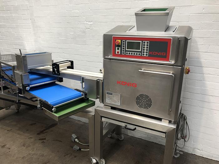 Used Konig Mini Rex 4000, 2 pocket roll plant with forming station, refurbished with new belts