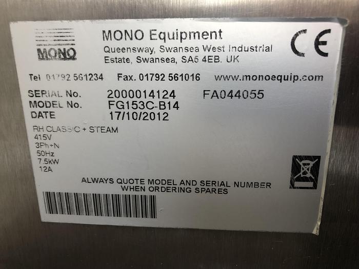 Used Mono Double 40cm x 60cm 5 Tray Bake Off Ovens