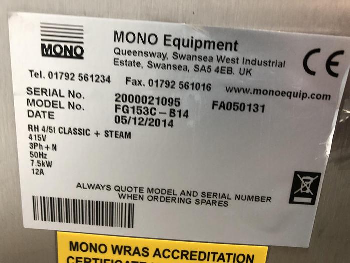 Used Mono BX Classic Double 40cm x 60cm 5 Tray Bake Off Ovens