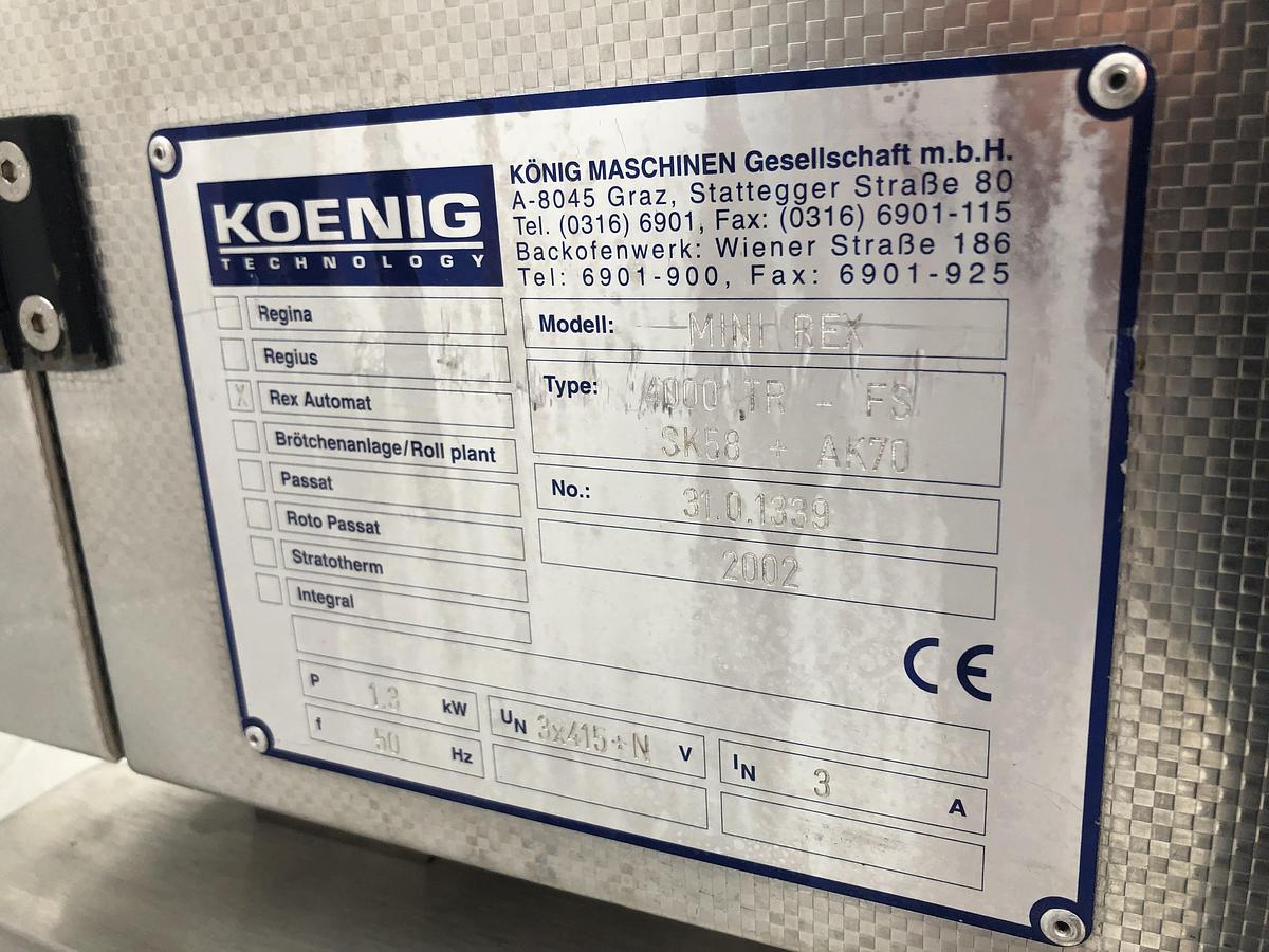 Used Konig Mini Rex 4000, 2 pocket roll plant, Serviced with new belts fitted
