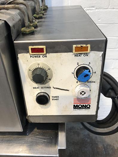 Used Mono Doughnut Float Fryer with manual turnover device,