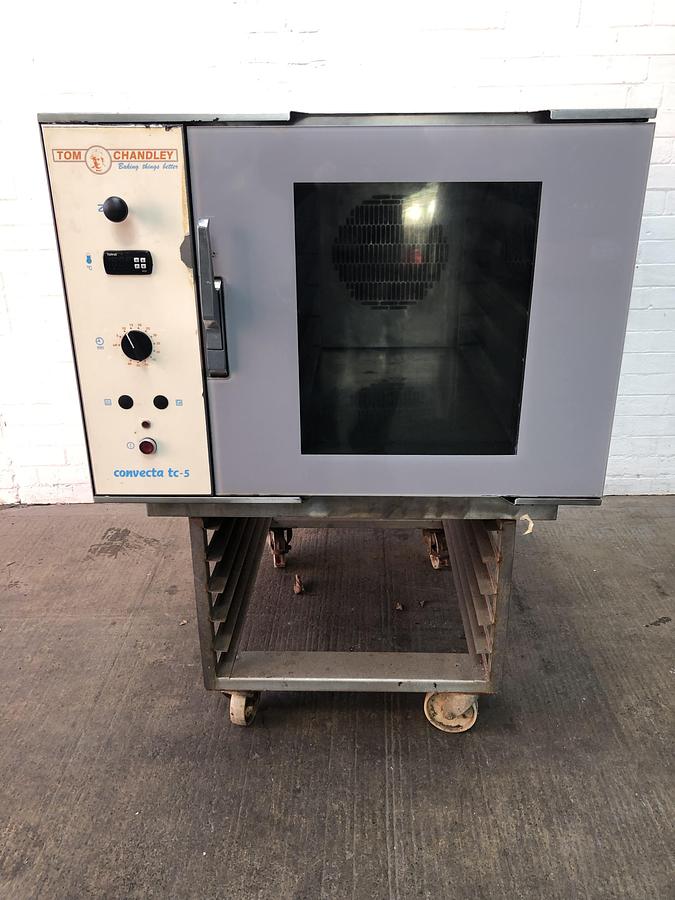 Used Tom Chandley Compatcta TC5 18 X 30 (Tray Size) Single Bake Off oven on Stand
