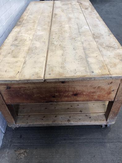 Used Wooden Bakers Table