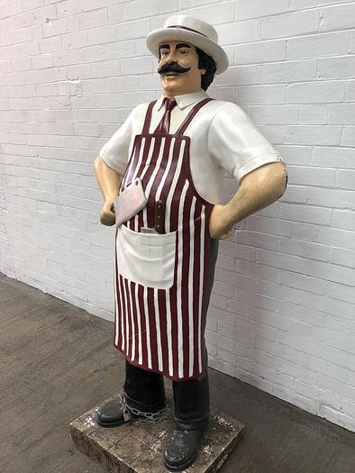 Used Jolly Butcher Fiberglass Statue