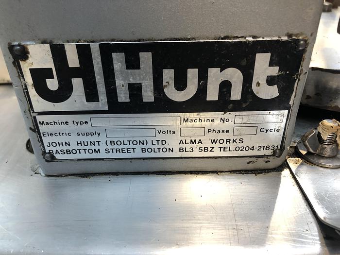 Used John Hunt 8 Station Pie Machine, Dies available at extra cost