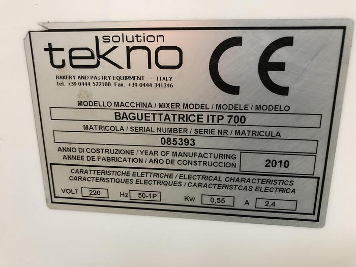 Used Tekno Solutions Baguette/ French Sick Machine