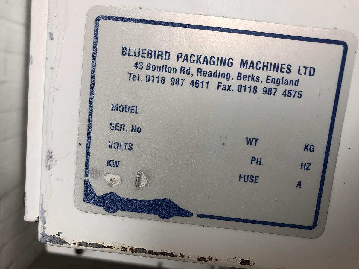 Used BlueBird Swallow semi automatic L Sealer 600 by 600 Seal area