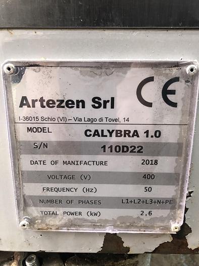 Used Artezen Calybra 1.0 Volumetric Dough Divider, 260-1050g New Belt Fitted