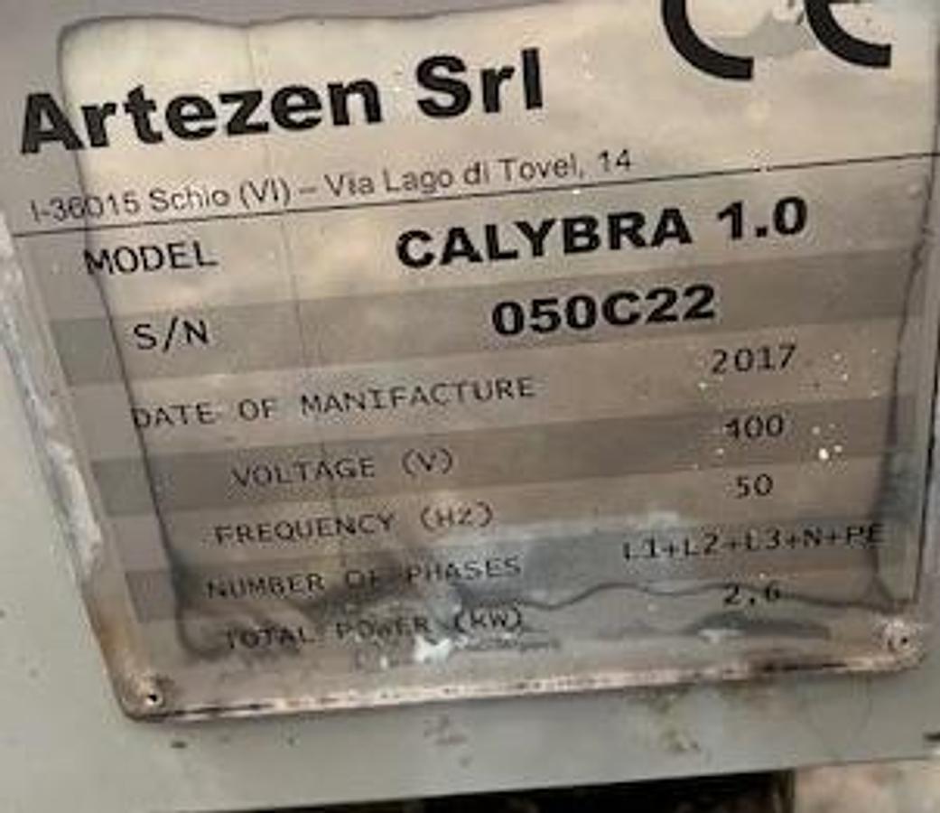 Used Artezen Calybra 1.0 Volumetric Dough Divider, 260-1050g
