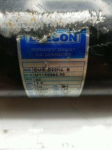 Used Leeson CM3D22N2-B, TM0518-102-D 90V DC 1/4 HP with gearbox