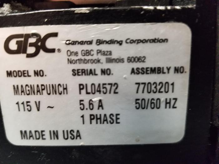 Used GBC Magna Punch
