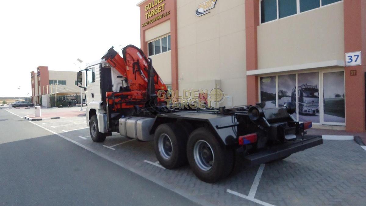 Used MAN TGS 26.440 Hook Lift Truck with Atlas 165.2E Crane 2011