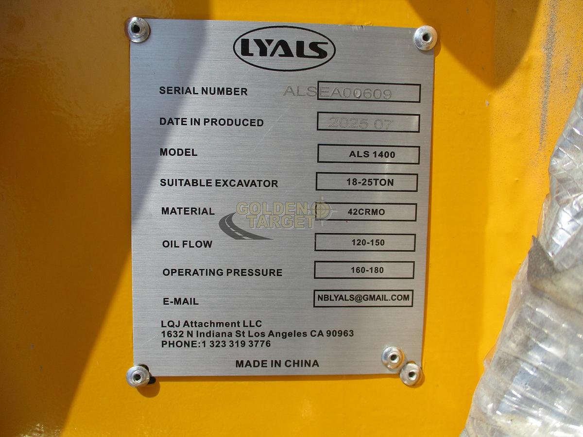 Used 2025 Lyals ALS1400 Hydraulic Breaker