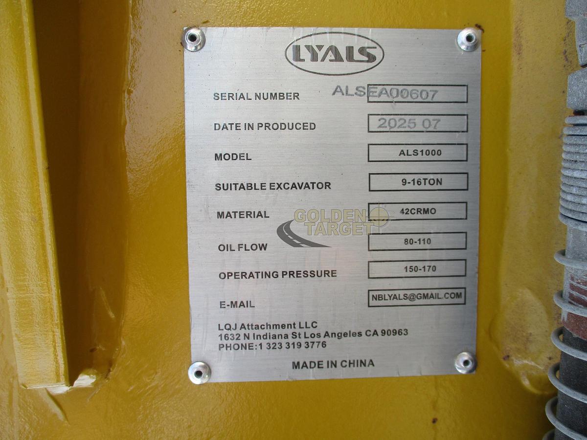 Used 2025 Lyals Lyals ALS1000 Hydraulic Breaker