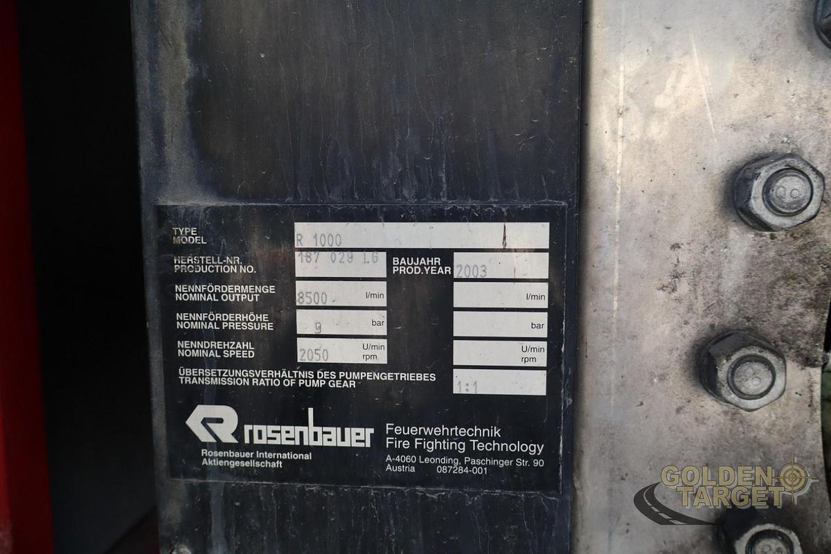 Used MAN 36.1000VF 8x8 Rosenbaur Airport Fire Turck 2003