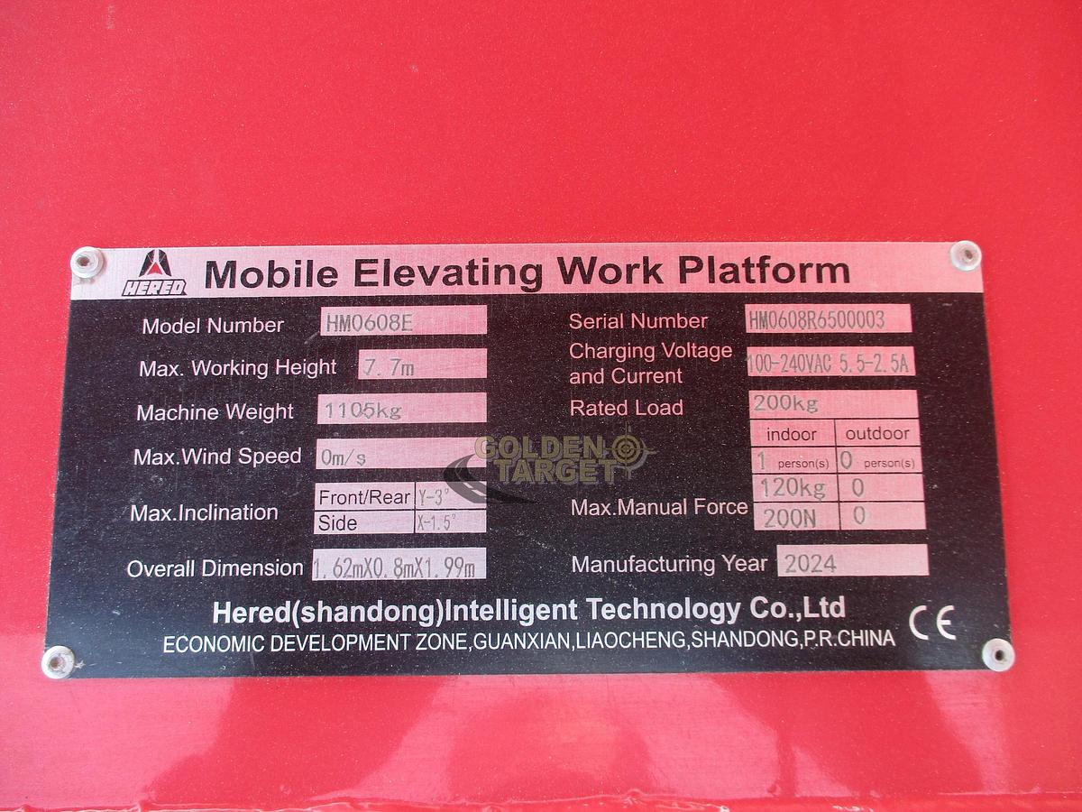 2024 Hered HM0608E Vertical Mast Lift
