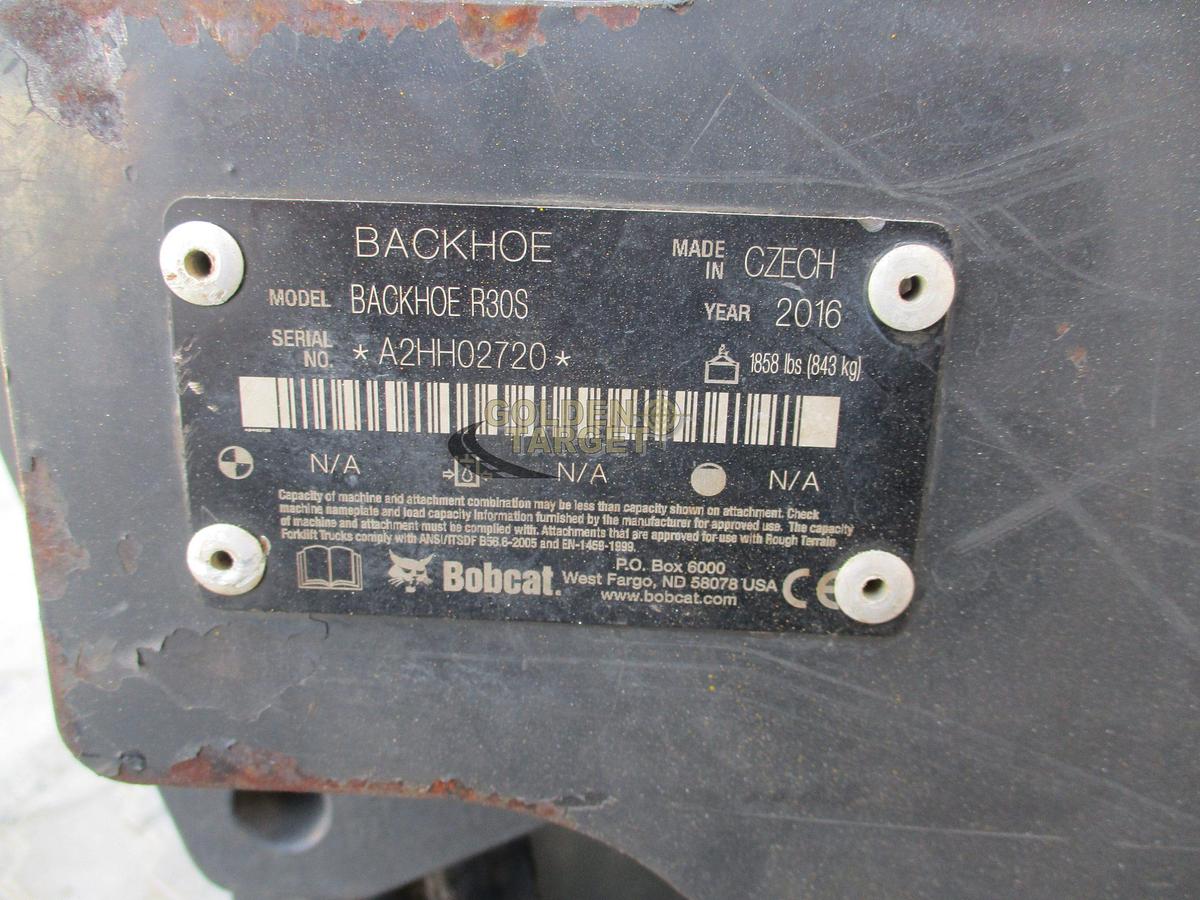 Used Bobcat R30S Skid Steer Backhoe Attachment 2016