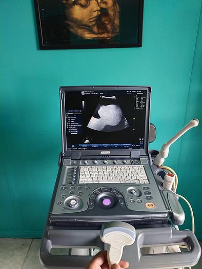 Gebraucht GE LOGIQ e tragbare Ultraschallgerät inkl. 3 Sonden und Mitsubishi P93 Drucker