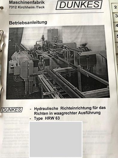 Gebraucht Hydraulische Richtpresse DUNKES HRW 63