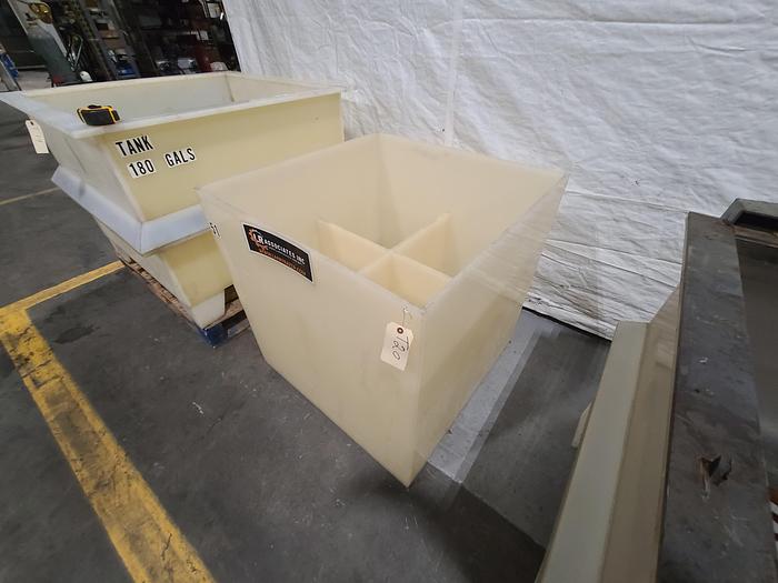 Used Polypro Tank Counter Flow Rinse side and bottom support 70" x 28" x 29" Removable Partition - LARRY PLEASE CHECK DEMENTIONS