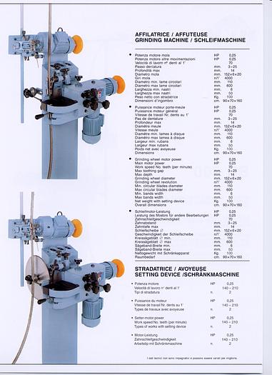 Usato Affilatrice e stradatrice per seghe a nastro VISCAT FULGOR modello BS