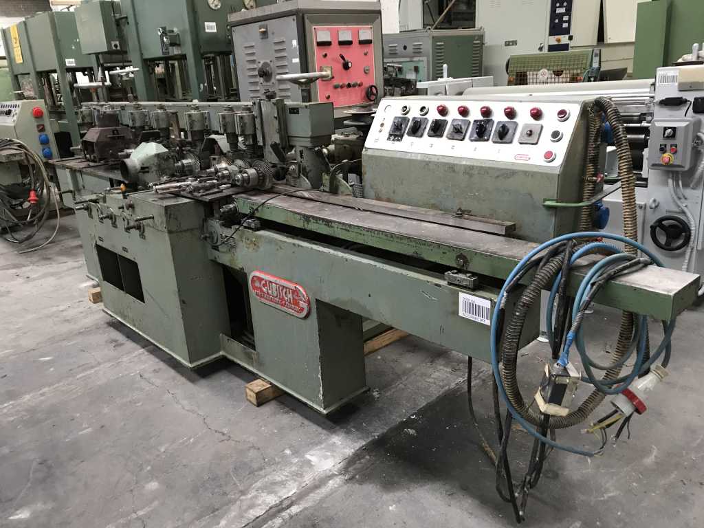 Usato Scorniciatrice marca Gubish attrezzata per pezzi tondi diam. 18mm (completa di utensili per altri diametri di pezzi tondi)