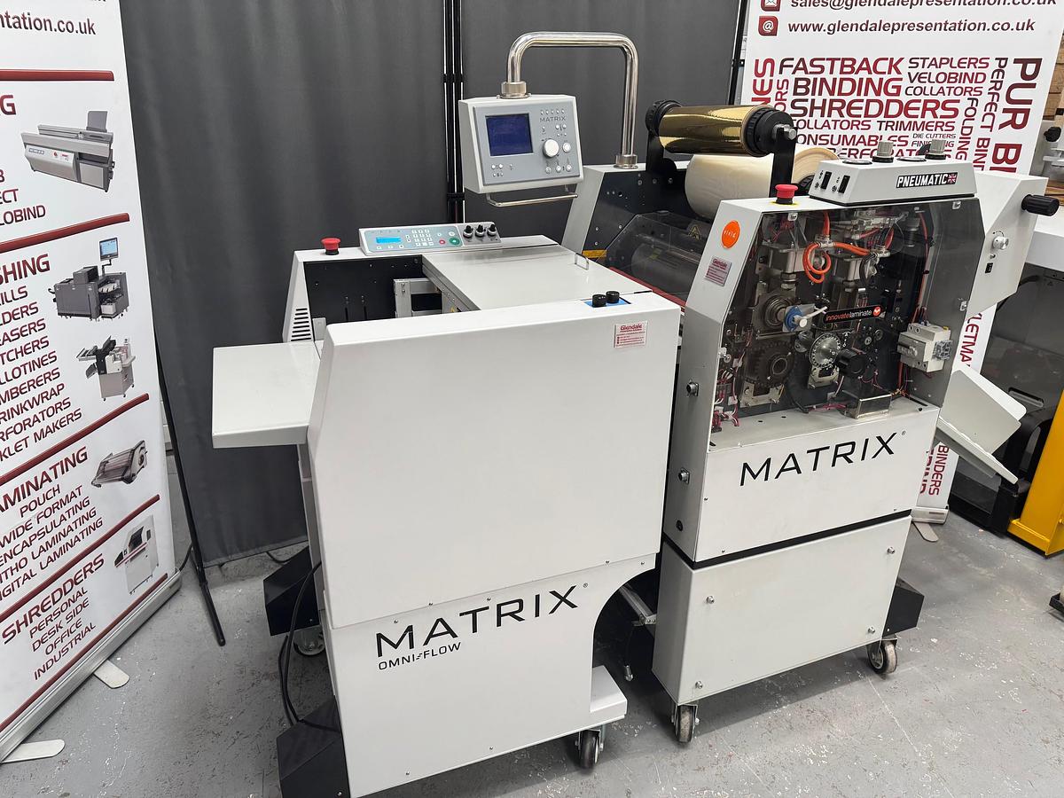 Refurbished Matrix 370P Metallic Laminator with Omni-Flow 380 Automatic Sheet Feeder