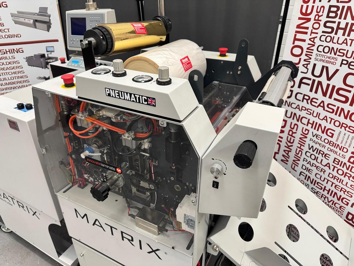 Refurbished Matrix 370P Metallic Laminator with Omni-Flow 380 Automatic Sheet Feeder