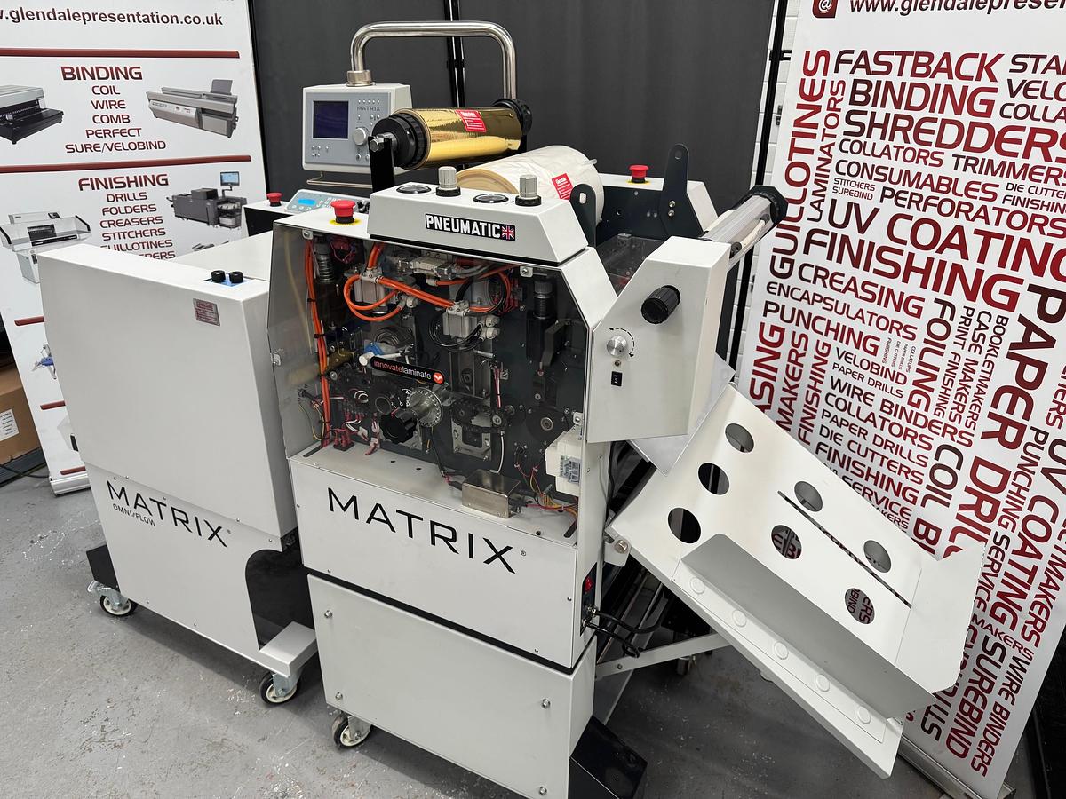 Refurbished Matrix 370P Metallic Laminator with Omni-Flow 380 Automatic Sheet Feeder