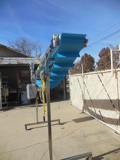 Used Conveyor, Belt, 12" X 11'6", Stainless Steel, Incline, Sanitary, #S742670